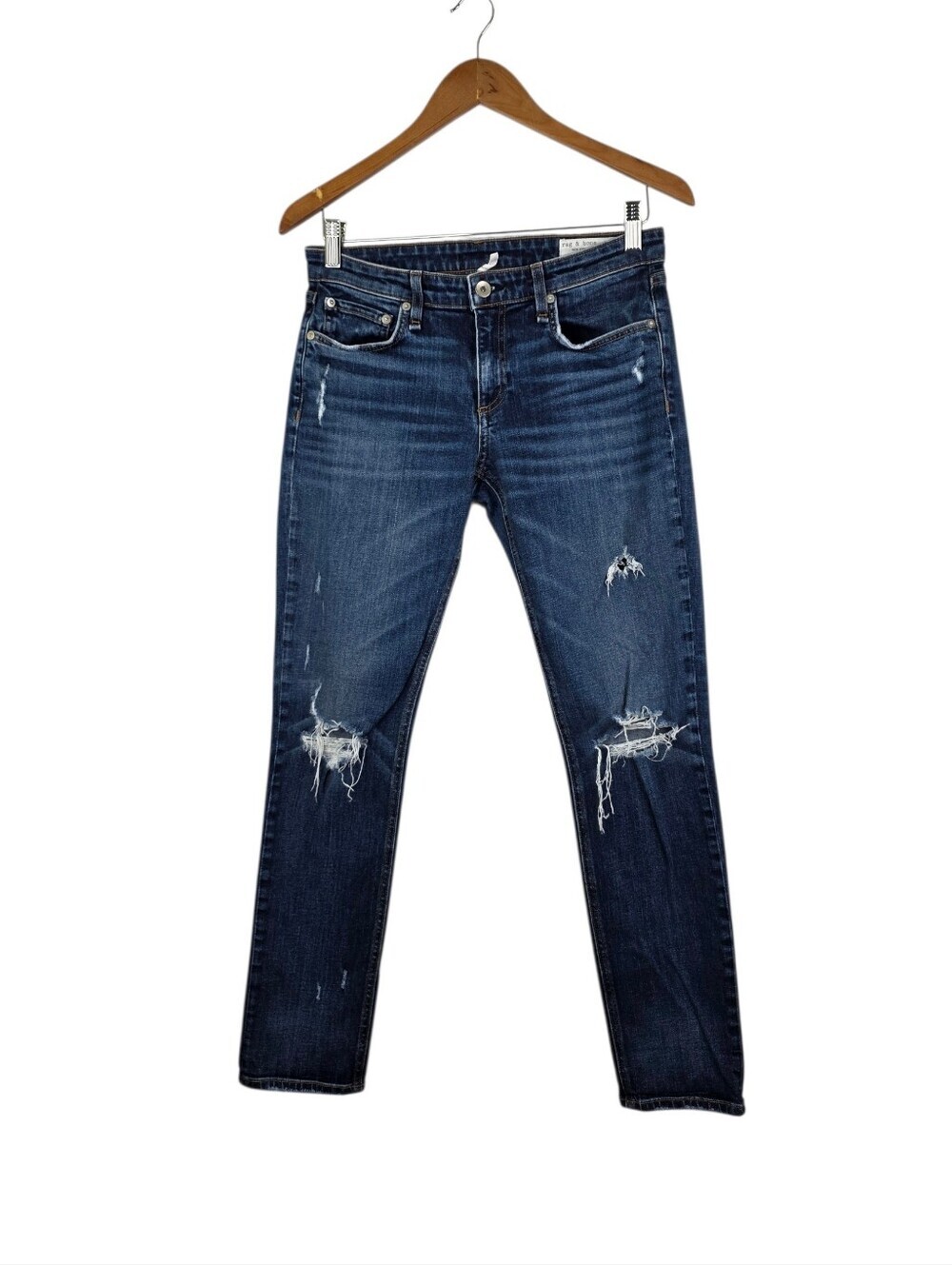 Rag & Bone Dre Low-Rise Slim Boyfriend Skinny Jeans Women's 26 Denim Low Rise